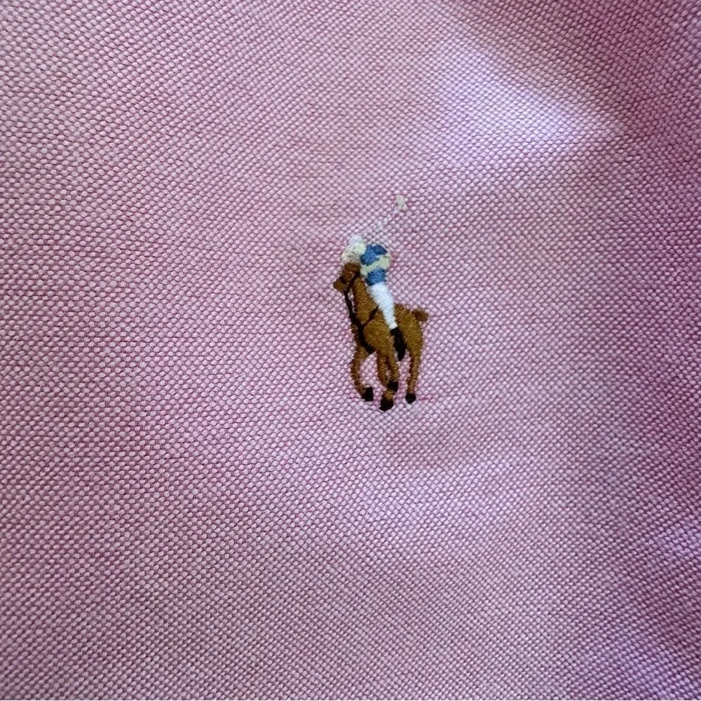 Ralph Lauren boys pink button down‎ shirt size 12